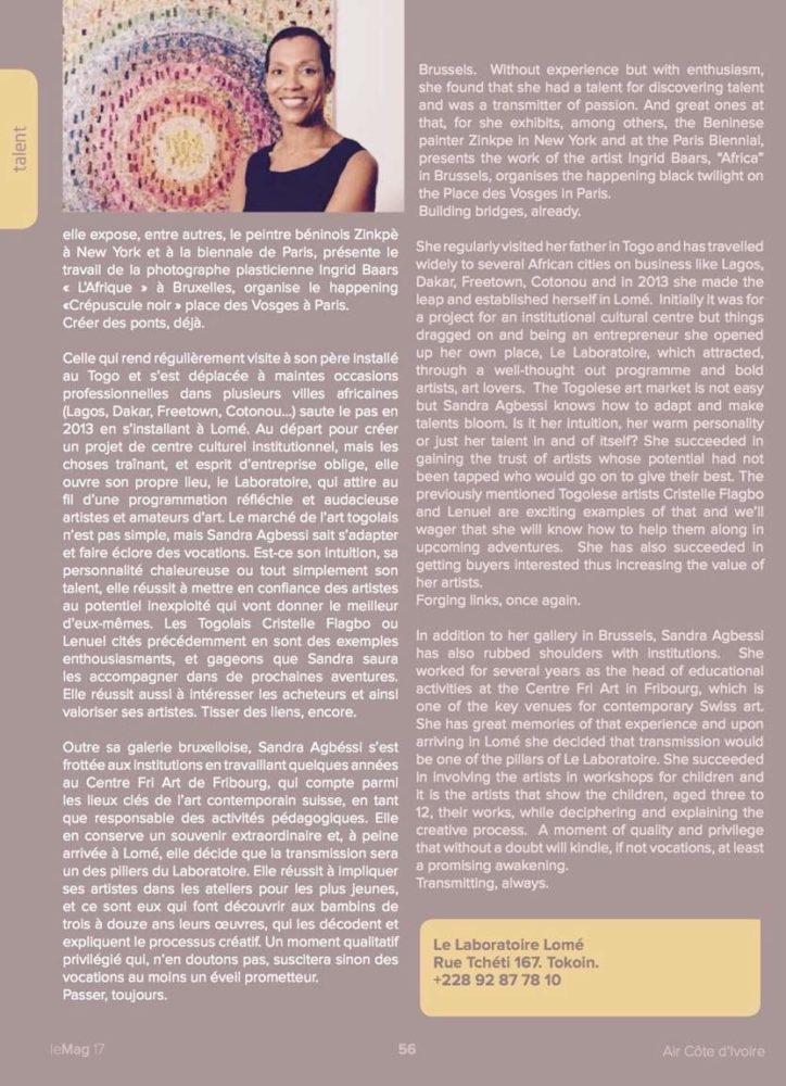 Le Mag . Sandra Agbessi . Decembre 2015 – Page 3